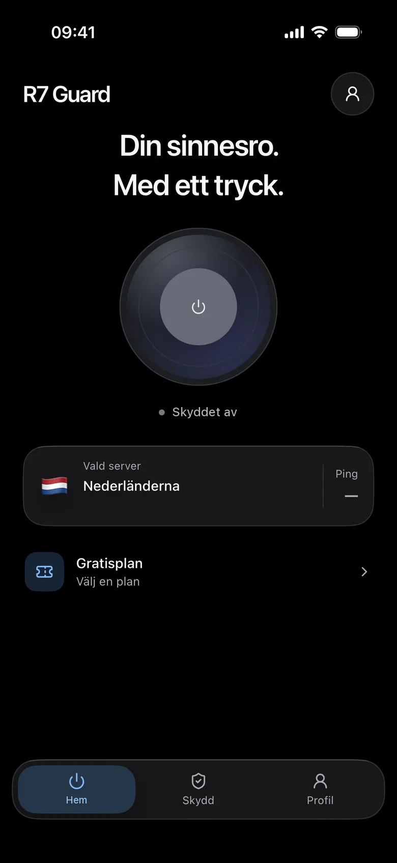 Skyddet är av.